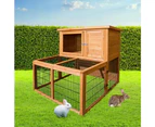 i.Pet Chicken Coop Large Rabbit Hutch, 138 x 49 x 85cm Coops Wooden Pet House Run Cage Walk in Guinea Pig Ferret Bunny Hen Chook, Outdoor Metal Door Roof L