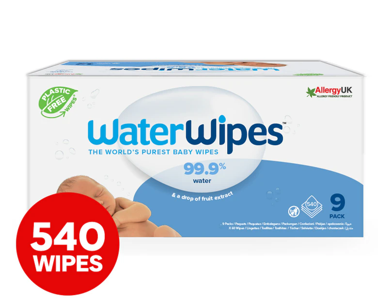 WaterWipes Biodegradable Baby Wipes 540pk