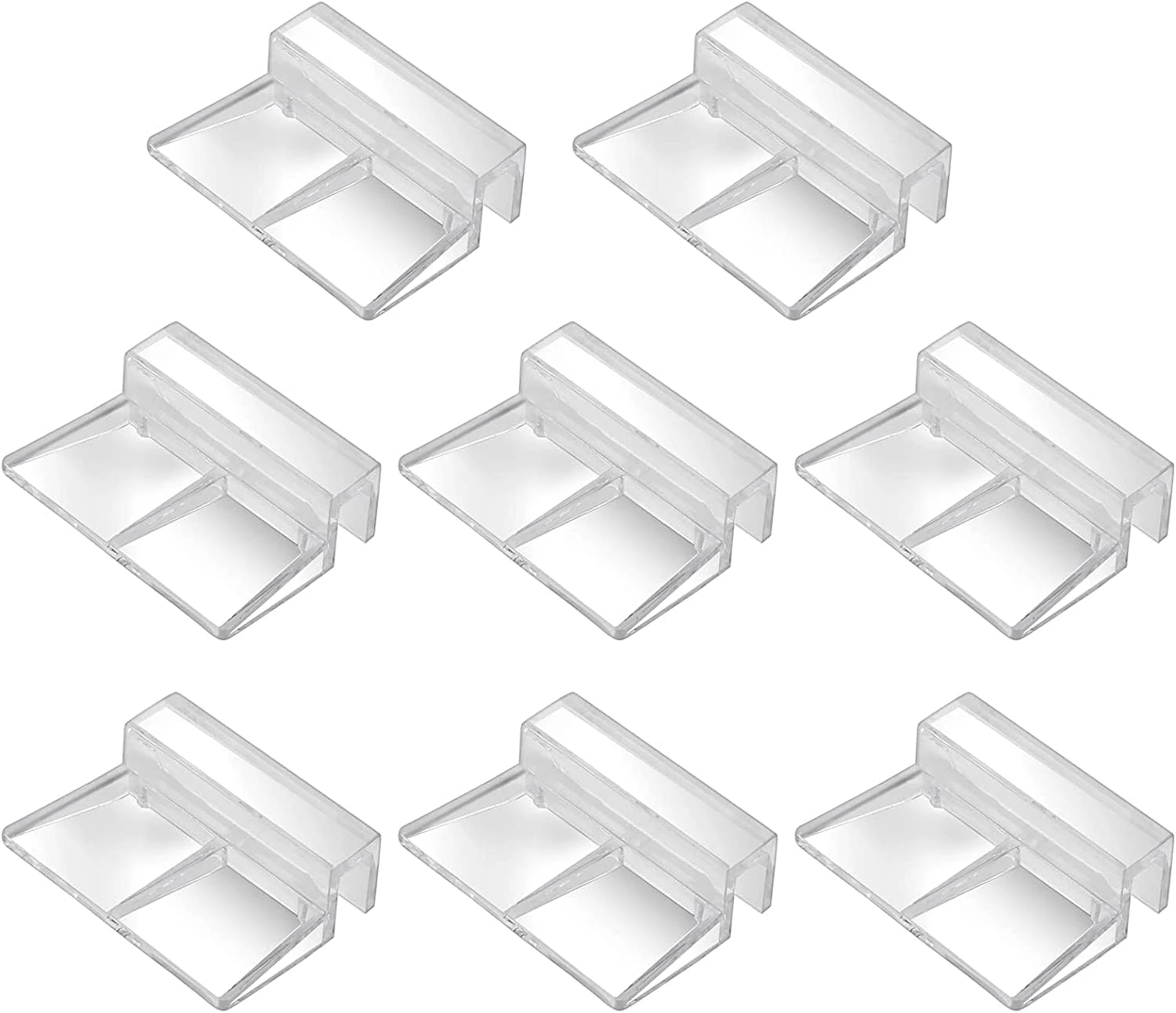 8PCS Aquarium Lid Holders, Acrylic Lid Clips Aquarium Glass Cover Clip, Clear Fish Tank Glass Cover Clip, Support Frame Holder Stand, Universal Lid Clips F