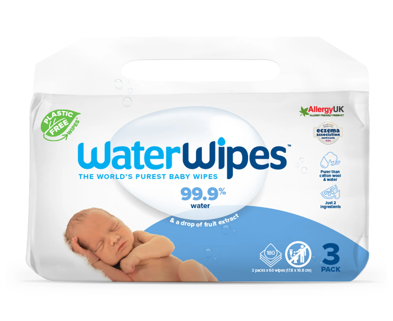 WaterWipes Baby Wipes 180 Pack