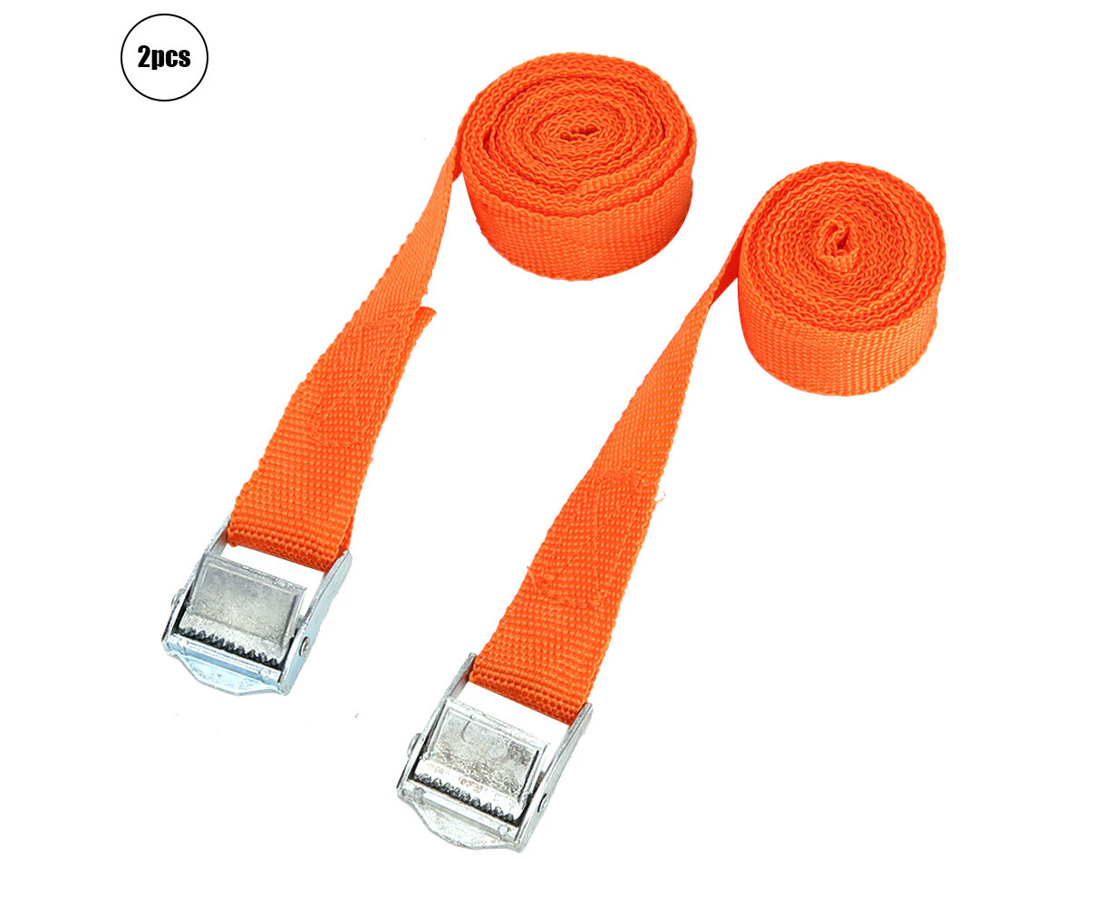 2Pcs Pull Ratchet Tie Down Straps Tensioner For Vehicle Traction(1" 2.5m)