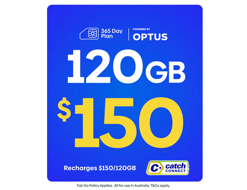 Catch Connect 365 Day Mobile Plan - 120GB