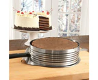 Ring Cutter Layer Cake Slicer, Adjustable Ring 7 Layer Mousse, For Easily Cutting Cake Bottoms, DIY Round Bread Baking Pan