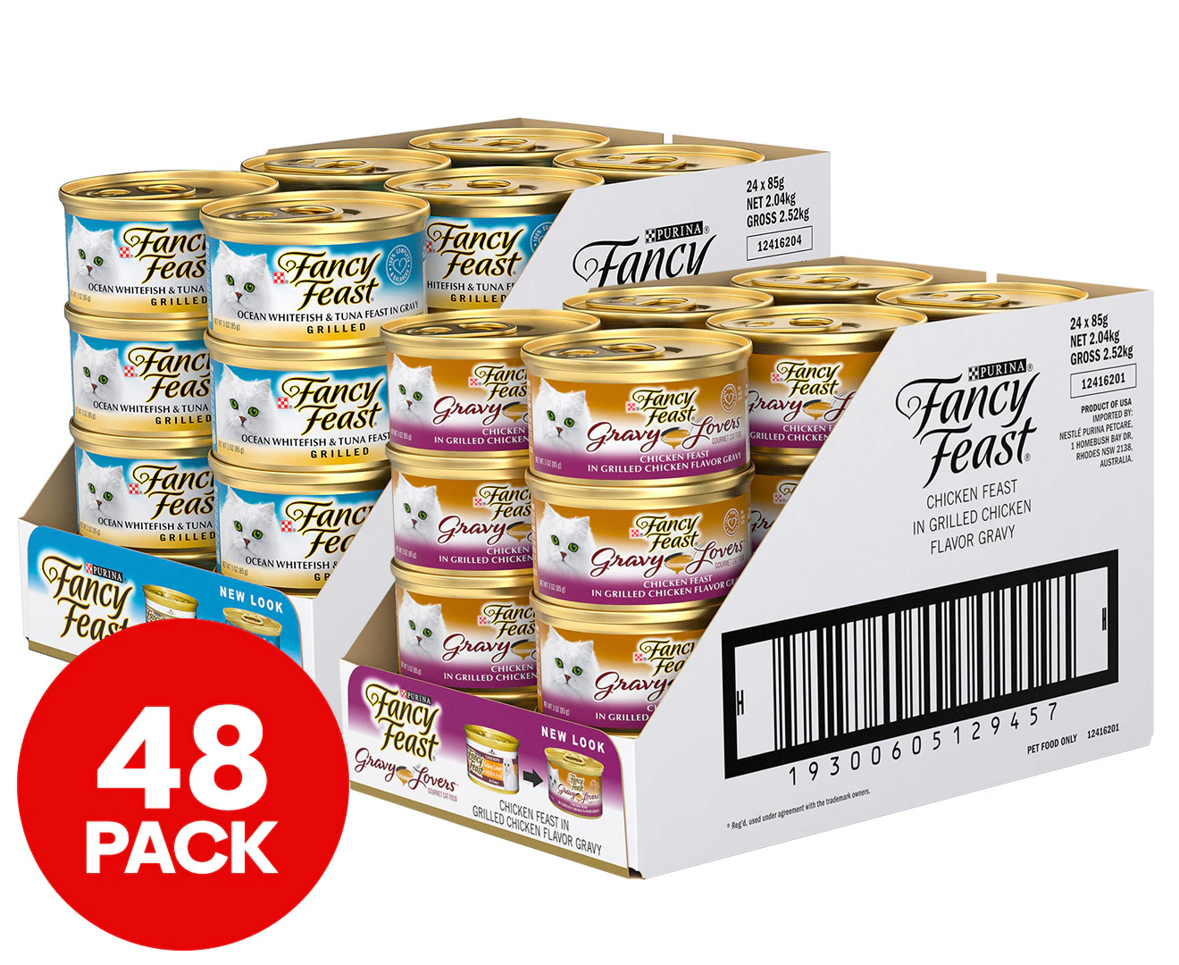 Fancy Feast Flavour Pack Grilled Chicken, Ocean Whitefish & Tuna in Gravy