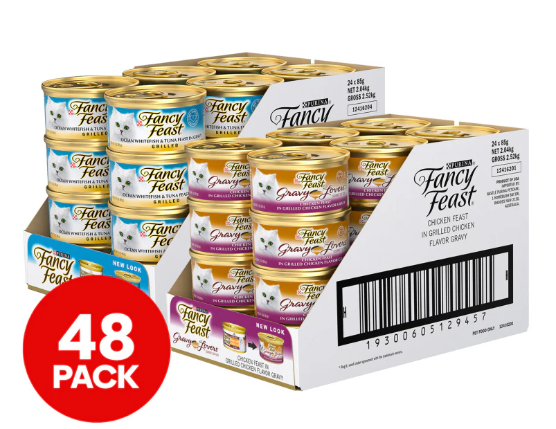 Fancy Feast Flavour Pack Grilled Chicken, Ocean Whitefish & Tuna in Gravy