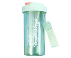 Green Straw Water Bottle Built in Tea Strainer with Handle PC 600ml Beautiful Cute Straw Bottle for Girls Women