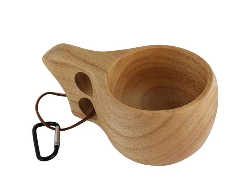 Rubber Wood Double Hole Cup KUKSA Coffee Cup Water Cup Custom Wooden Cup