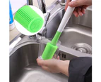 Silicone Cup Brush Kitchen Bottle Glass Cup Thermoses Coffee Mugs Cleaning Brush,Green