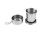 Outdoor Stainless Steel Collapsible Folding Cup for Traveling Camping (3-folding, 150ml)