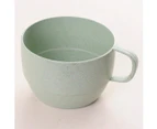 Wheat Straw Living Room Tea Water Cup Student Coffee Milk Mug with Handle Green