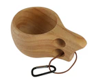 Rubber Wood Double Hole Cup KUKSA Coffee Cup Water Cup Custom Wooden Cup