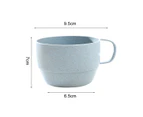 Simple Portable Health Wheat Straw Coffee Cup Tea  Milk Water Drinking Mug Cups(Blue)