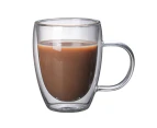 Heat-resistant double-layer glass cup high borosilicate with handle glass cup creative office cup glass coffee cups