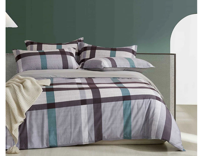 CleverPolly Stanley Microfibre Quilt Cover Set - Multi