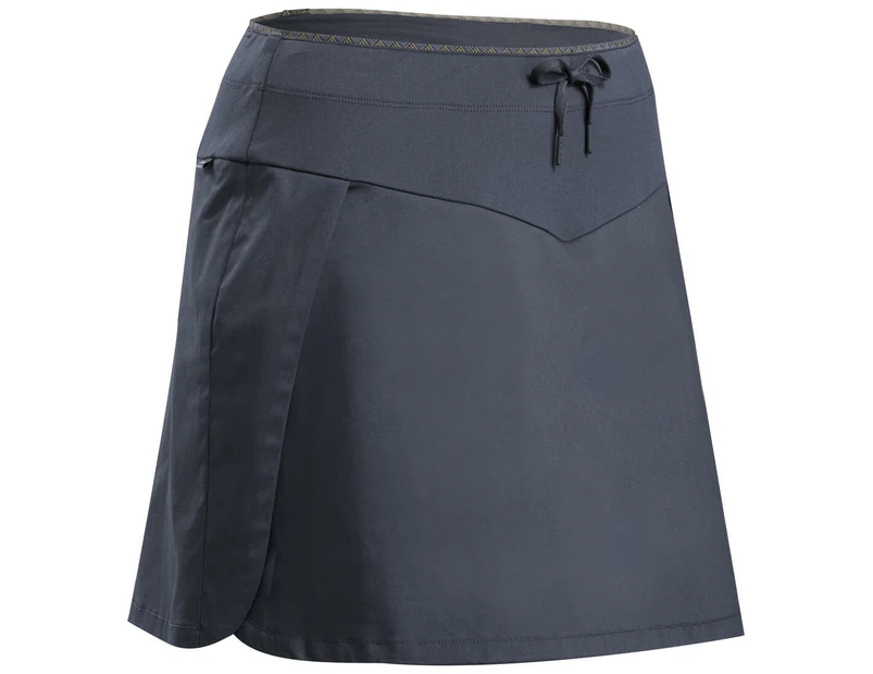 DECATHLON QUECHUA Fresh Women's Hiking Skort - NH100 - Carbon Grey, 8554686