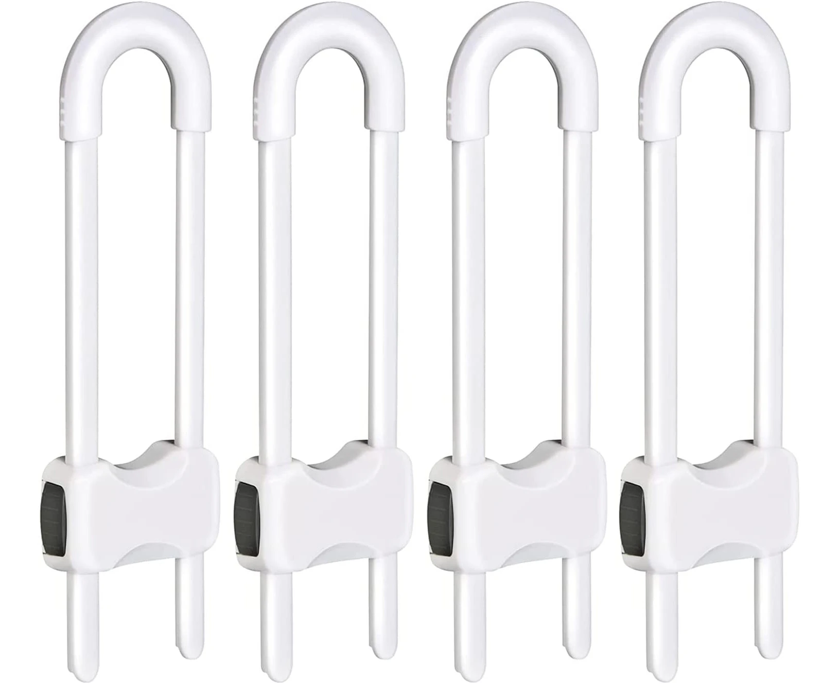 4 Pcs Baby Proofing Cabinets, U-Shaped Cabinet Locks for Babies, Child Locks for Cabinets, Child Proof Cabinet Latches,Child Safety Cabinet Locks with Adju