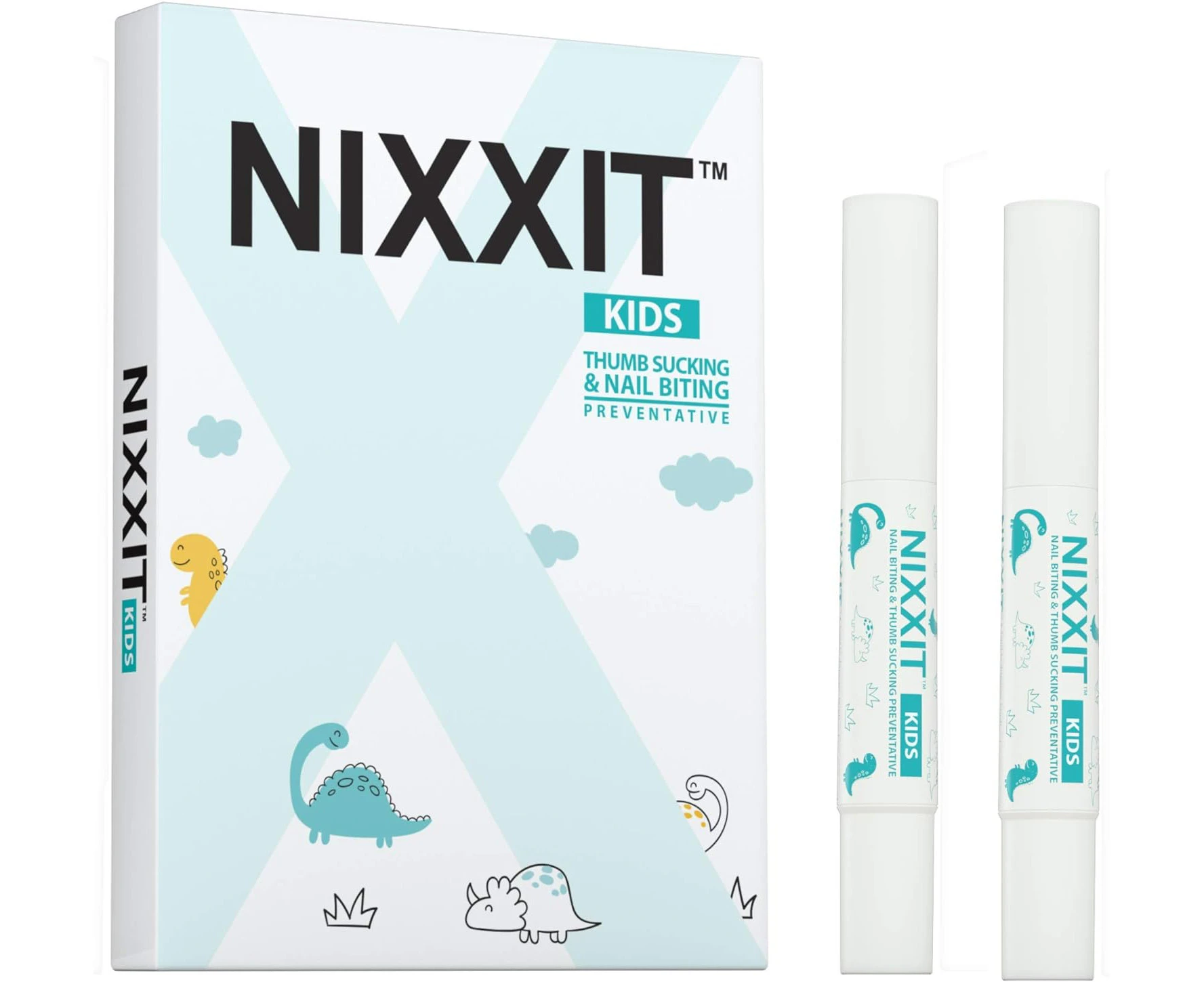 NIXXIT Nail Biting Treatment for Kids - Stop Thumb Sucking for Kids, Toddlers, Children - No Bite Nail Polish Pen - Non Glossy - Bitter Taste - Safe & Effe