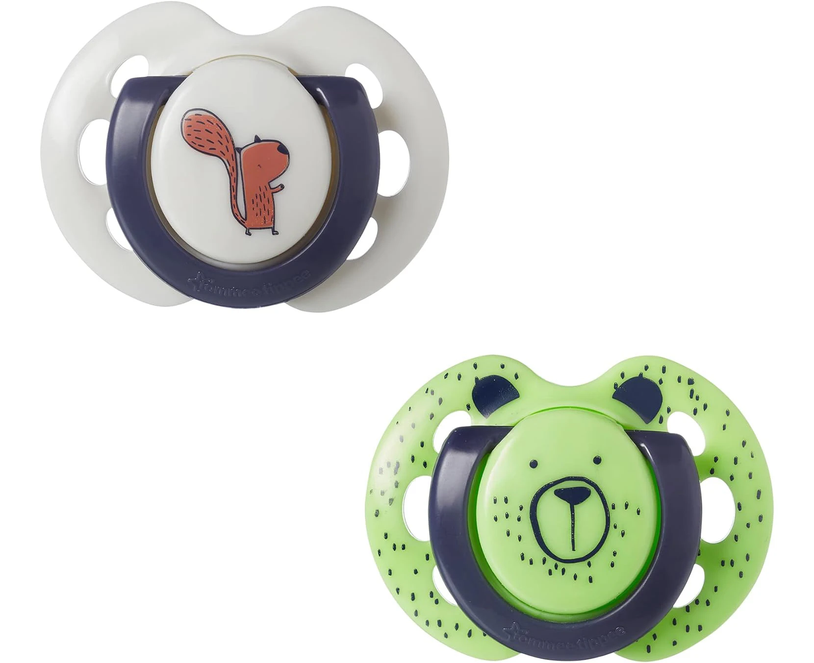 Tommee Tippee Fun Soother, 0-6 months, 2 pack, BPA free, Reusable steriliser pod, Assorted Colours