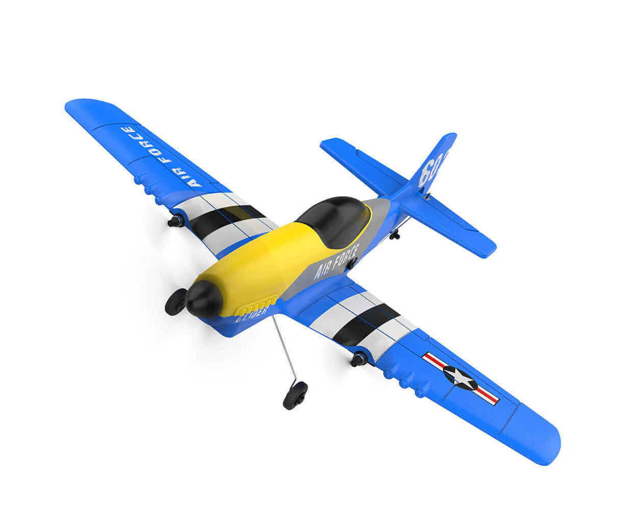 P51D Mustang Glider RC Plane KF602 with EPP Foam, Dual Motors, 20 Min Flight