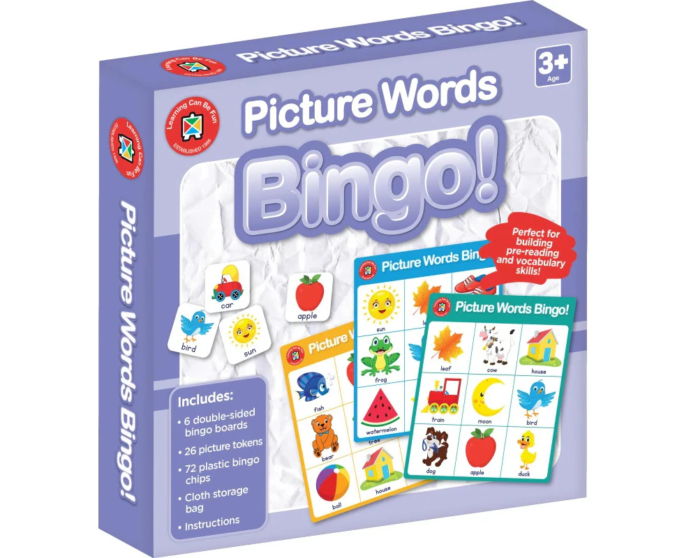 Picture Words Bingo Game