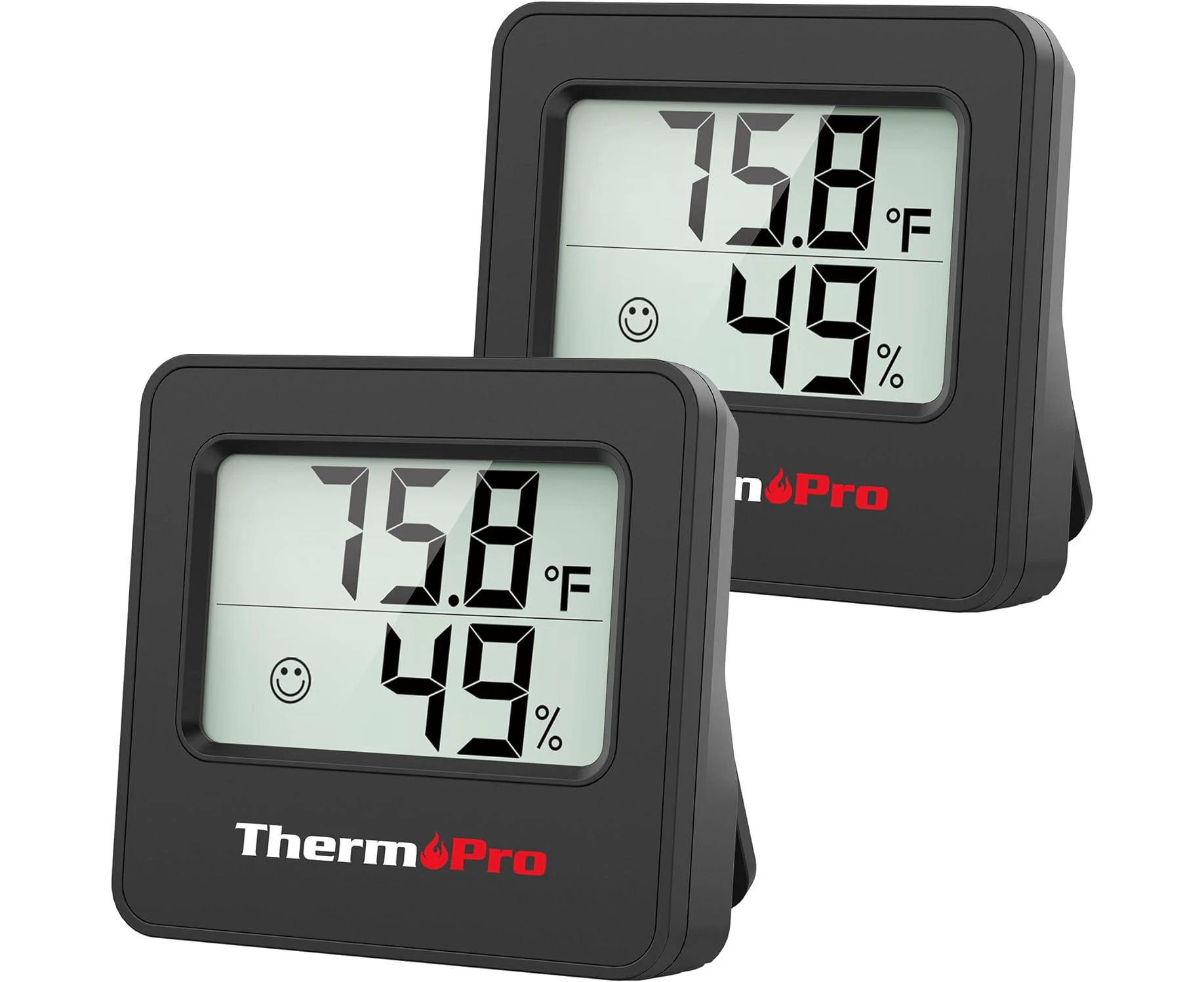 ThermoPro TP157 2 Pack Hygrometer Indoor Thermometer for Home, Digital Room Thermometer with Temperature Humidity Sensor for Greenhouse Office Cellar