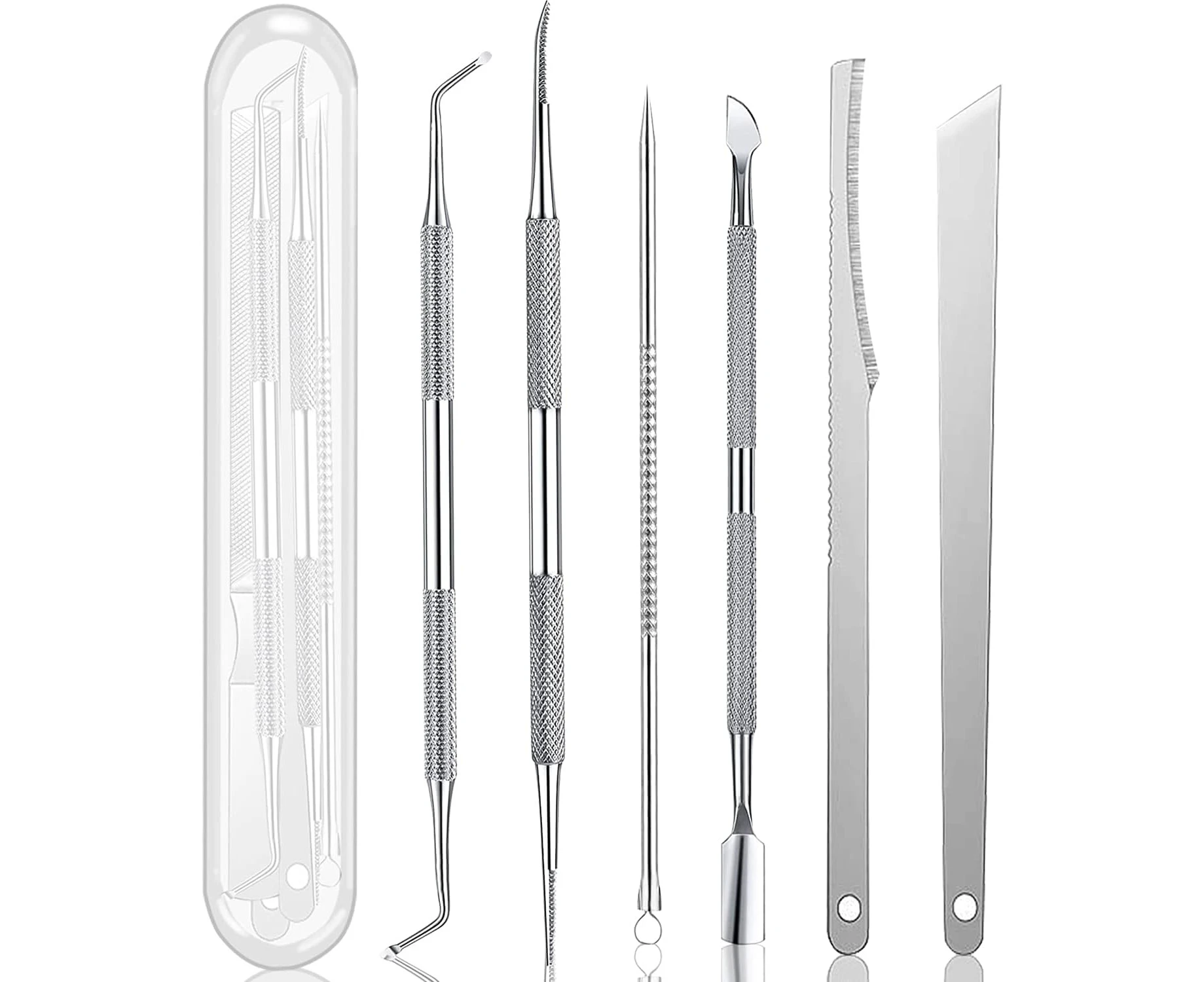 Ingrown Toenail Pedicure Tool Kit(7pcs), Nail Manicure Kit Stainless Steel Nail Care Treatment for Nail Correction Polish Pain Relief