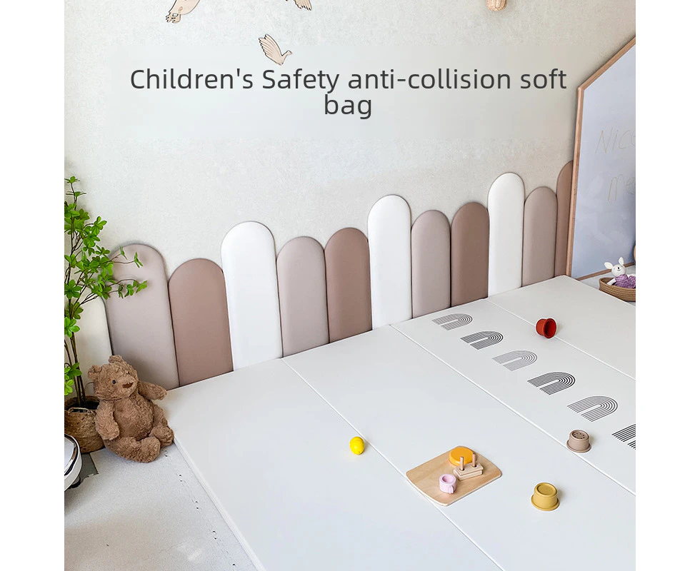 Children'S Anti-Collision Soft Bag Kindergarten Soft Bag Soft Bag Wall Stickers Tatami Soft Bag Soft Bag Background Wall Soft Bag,Black20*60Cm