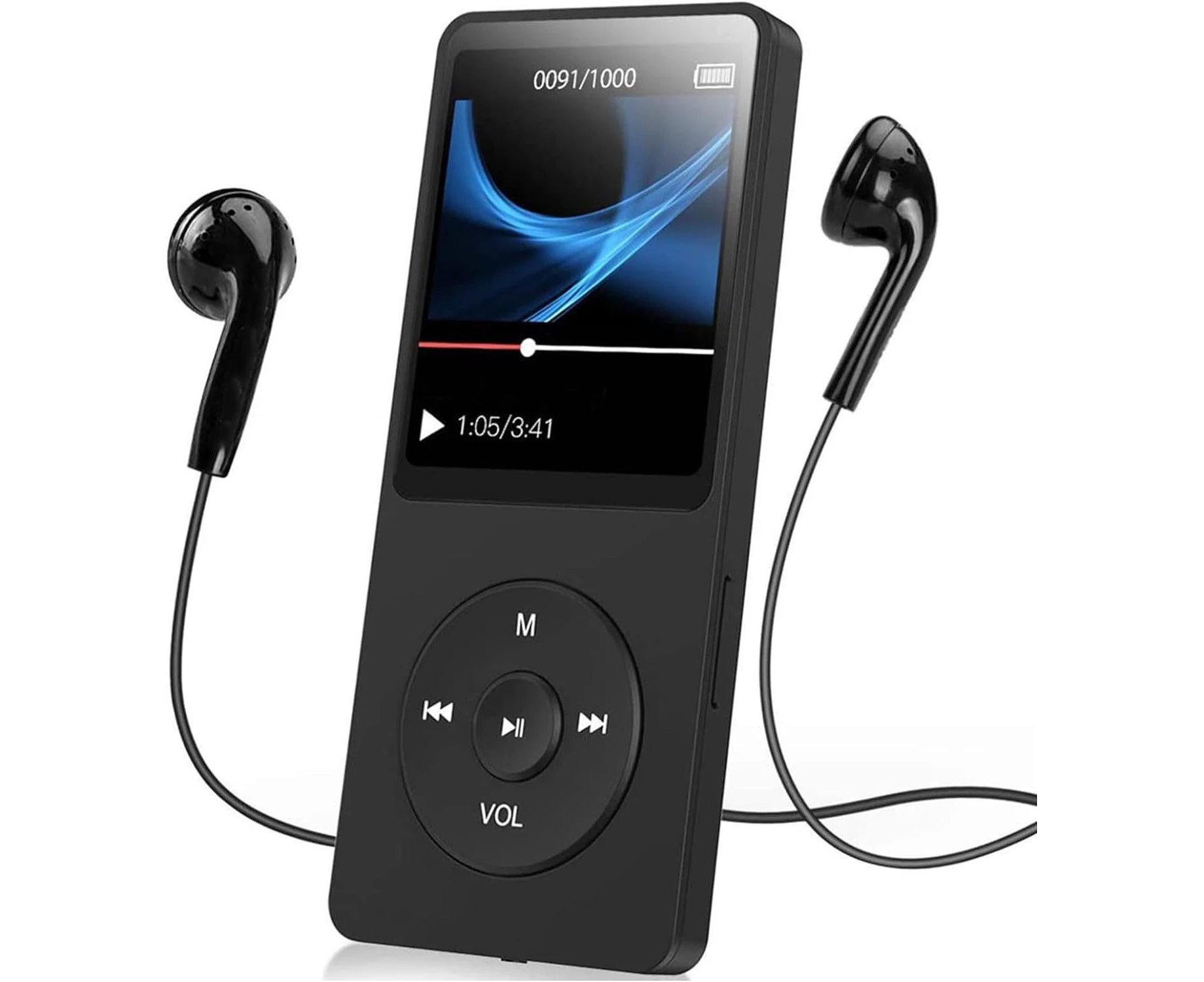 MP3 Player with Bluetooth 5.0, HiFi Music MP3 Player with Voice Recorder for Sports Running Walking, FM Radio, E-Book, Video Playback, Students Gifts (With