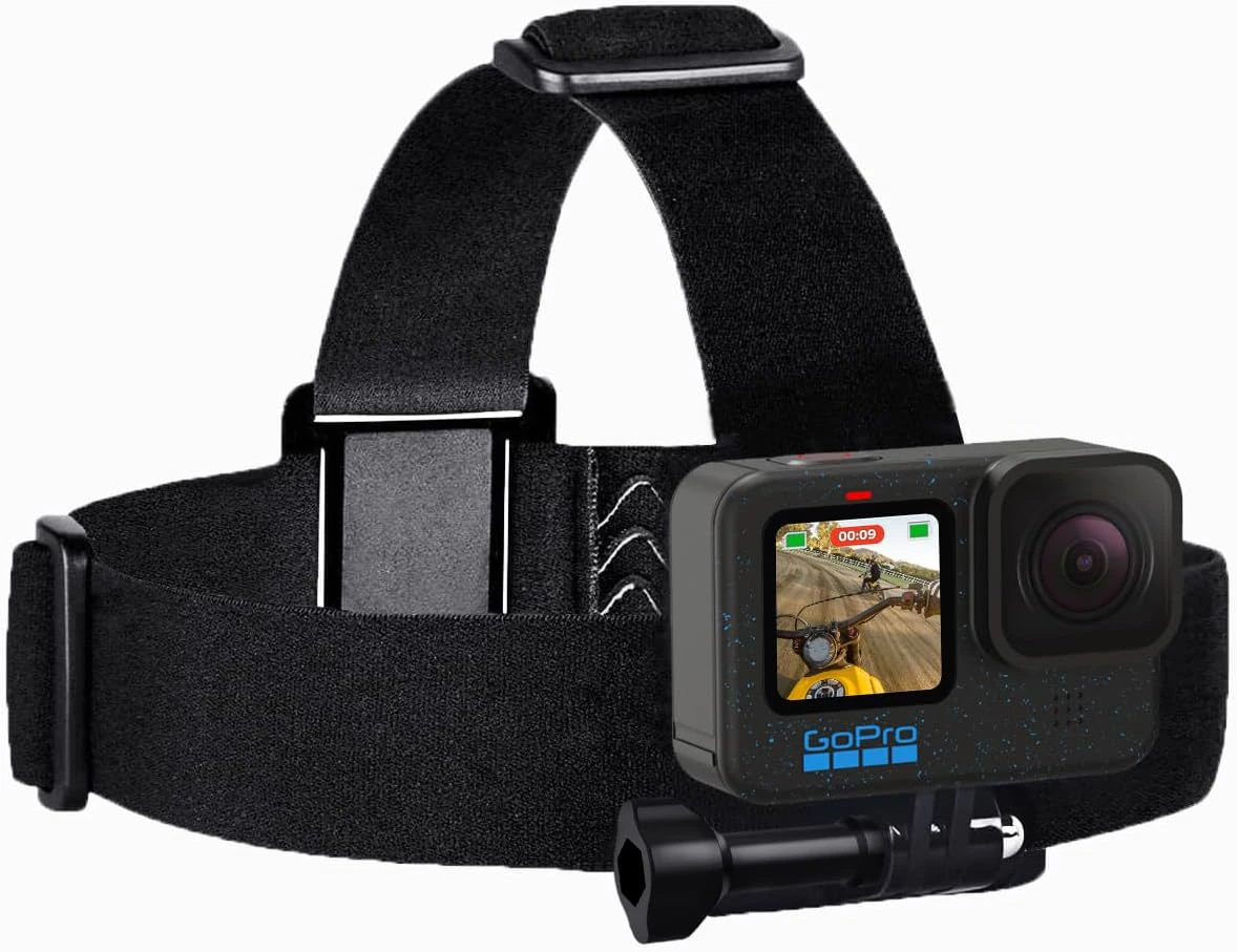 Sametop Head Strap Mount Compatible with GoPro Hero 13, 12, 11, 10, 9, 8, 7, 6, 5, 4, Session, 3+, 3, 2, 1, Hero(2018), Fusion, Max, DJI Osmo Action Camera