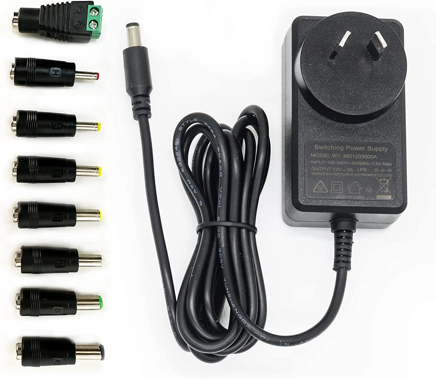 AC to DC 12V 3A Power Supply Adapter for CCTV Camera DVR NVR, Router, Network Switch, LED Strip,Speaker, TV Box, Light Electronic Organ and Other Household