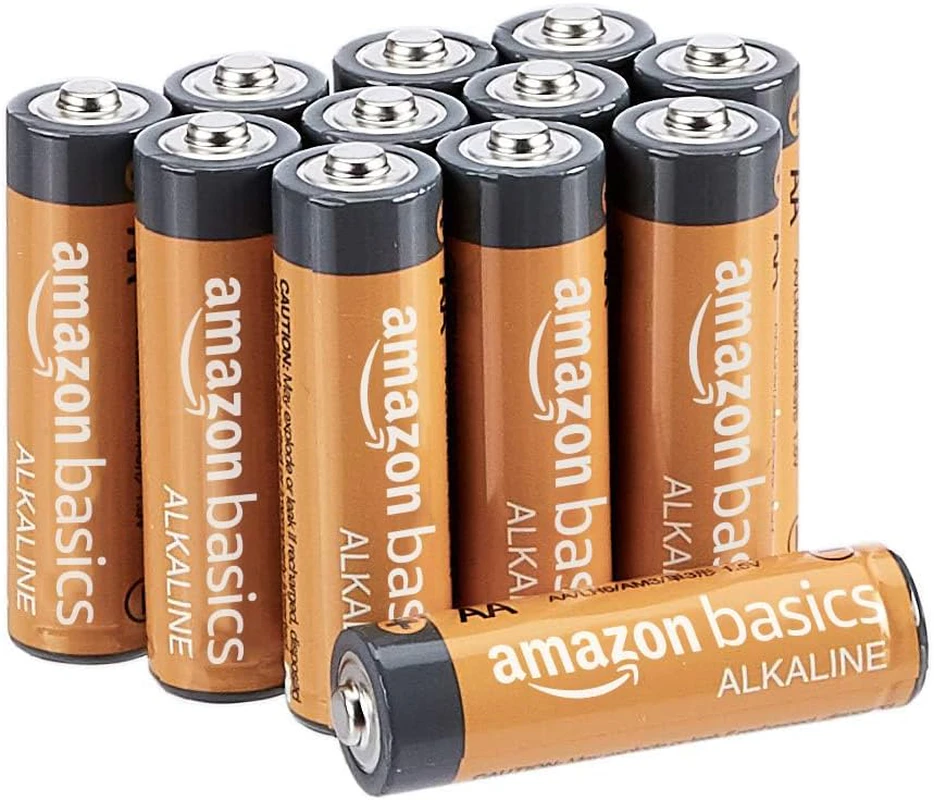 Amazon Basics 12-Pack AA Alkaline High-Performance Batteries, 1.5 Volt, 10-Year Shelf Life