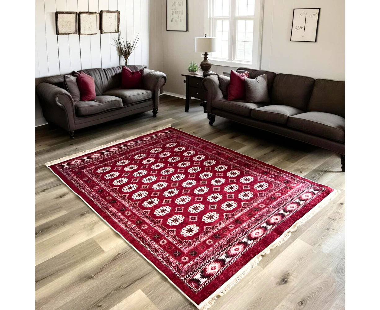 Red Grace Turkish Turkey Made Floor Carpet Rugs Traditional Carpet Rug Large Bedroom Living Room Anti-Slip Modern