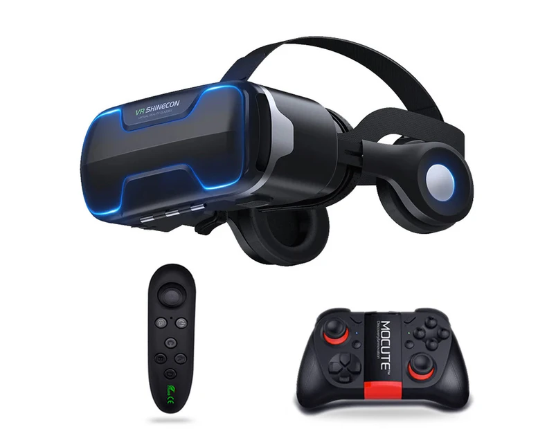 Vr Headset 3d Video And Gaming Virtual Reality Headset With Remote & Game Pad