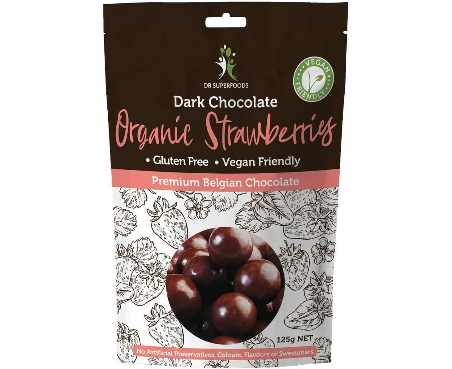 Dr Superfoods Organic Strawberry Dark Chocolate