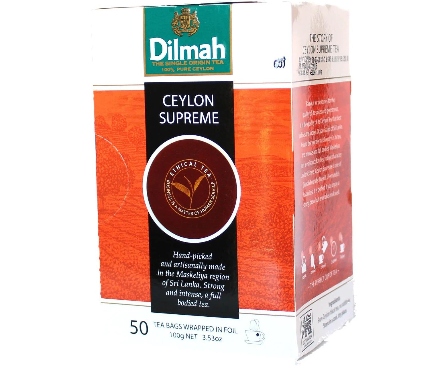 Dilmah Single Region Ceylon Supreme, 100 Grams