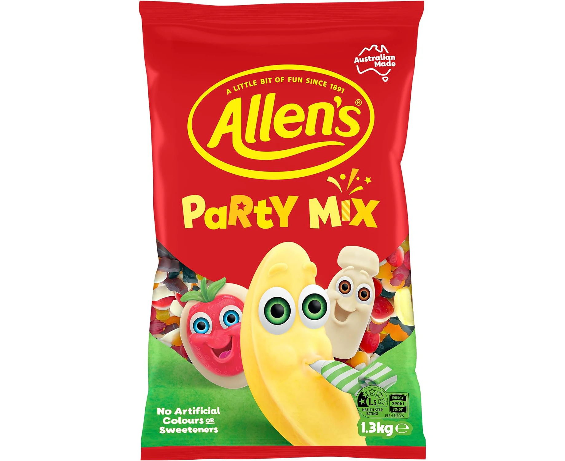 ALLEN'S Party Mix Bulk Bag Lollies, 1.3kg