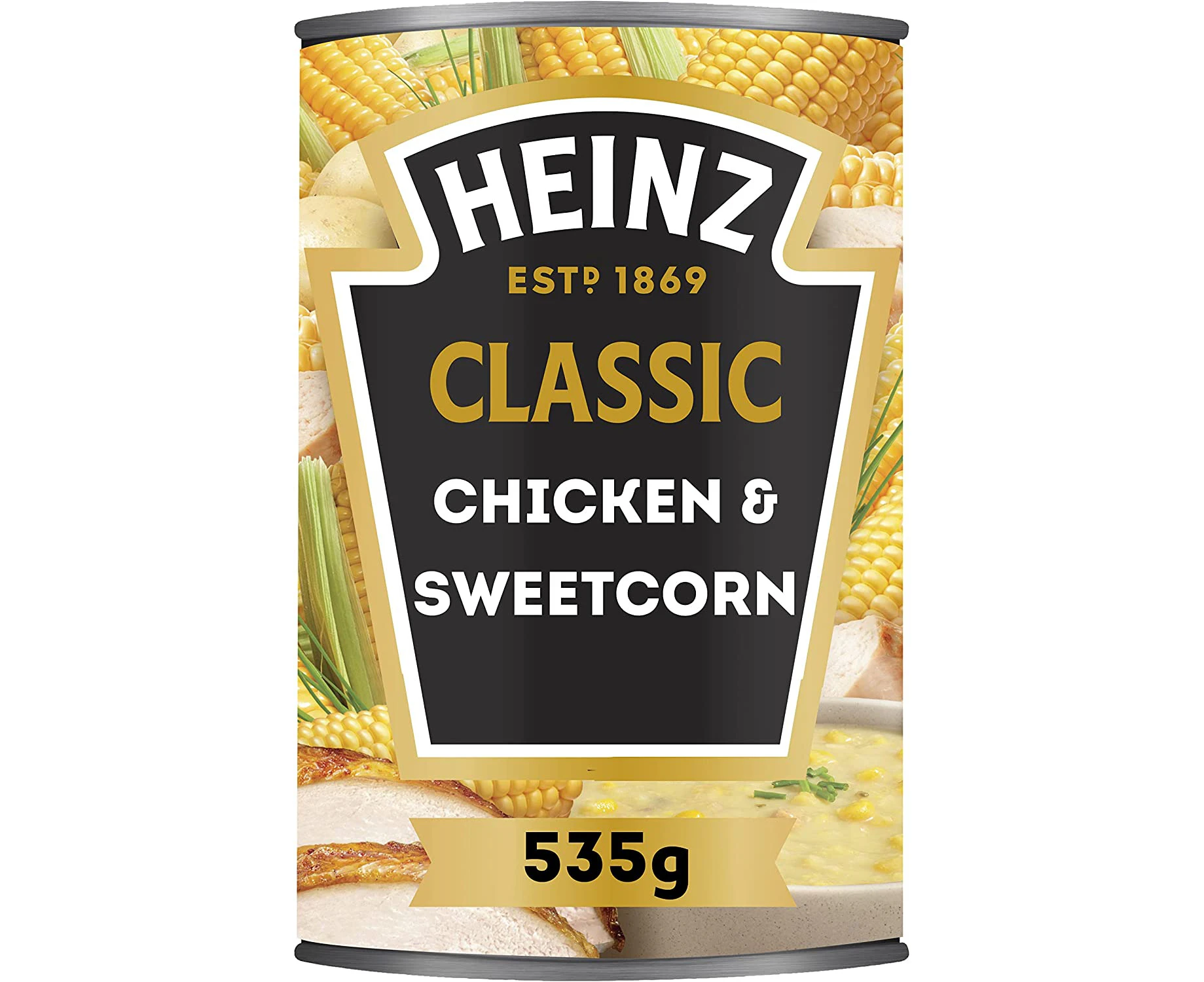 Heinz Classic Chicken and Sweetcorn Soup Family Pack Classic Soup Canned Soup Tinned Soup 535g