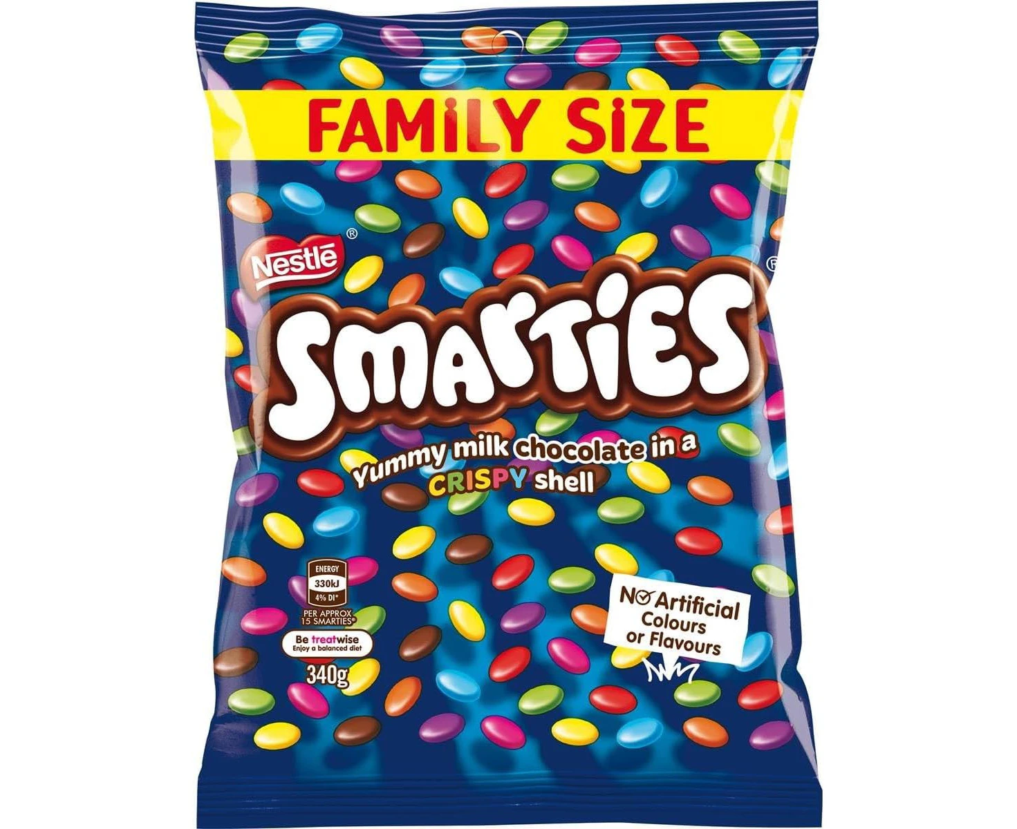 Kopiko Smarties Milk Chocolate Buttons Bag, 340 g