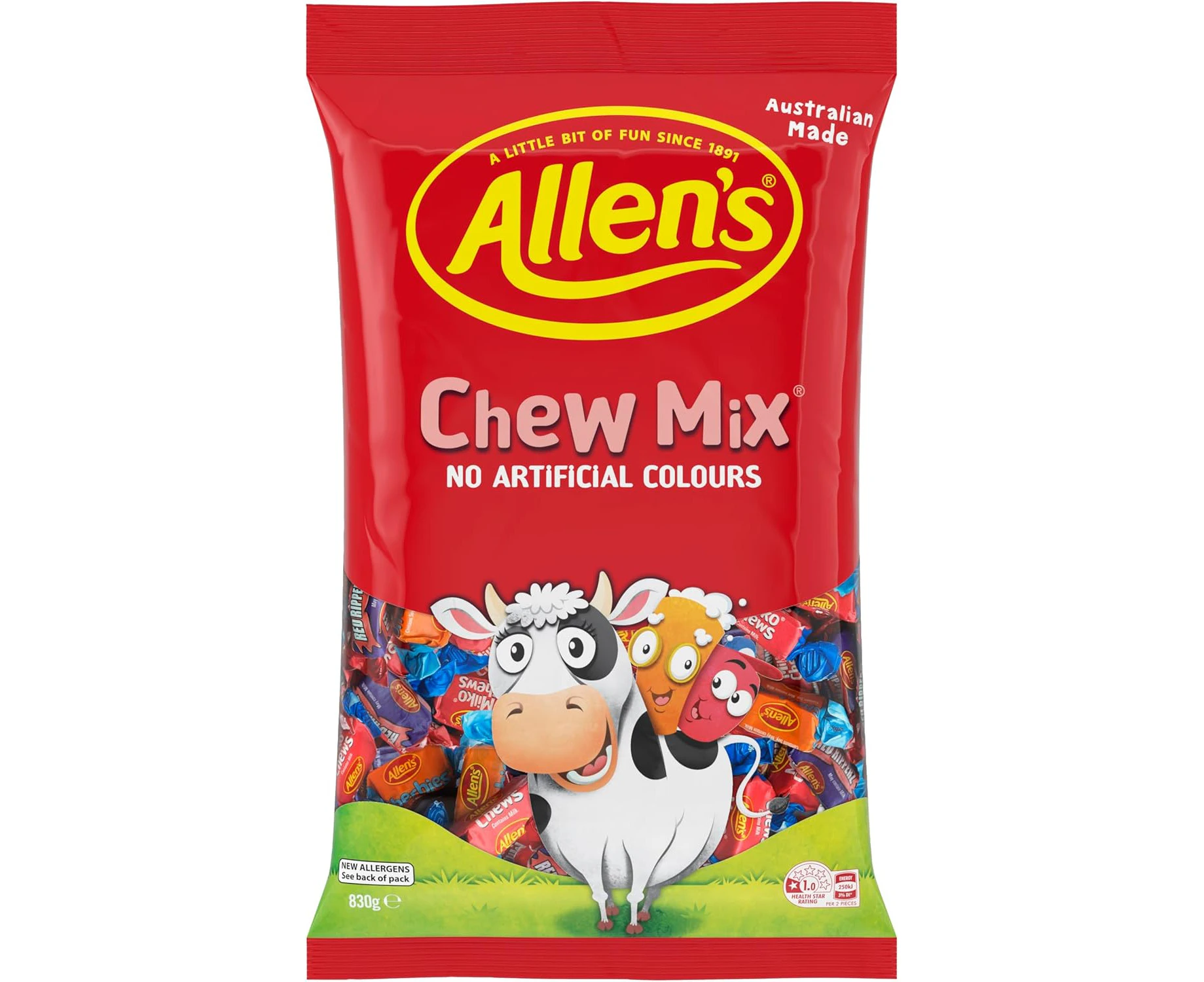 Allen's Bulk Chew Mix Lollies 830 g