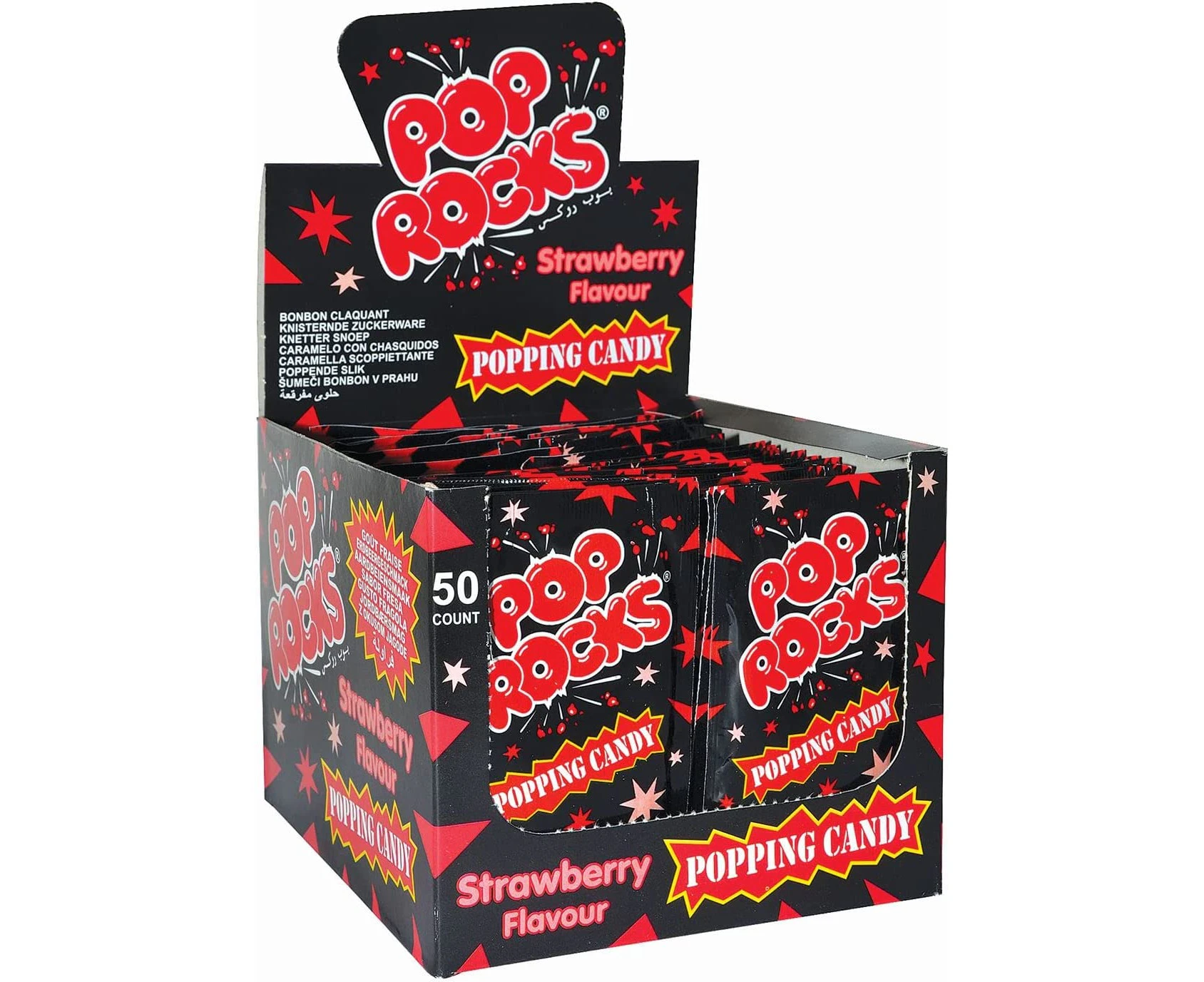 Pop Rocks Strawberry Flavour Popping Candy, 7 g, 50 Count