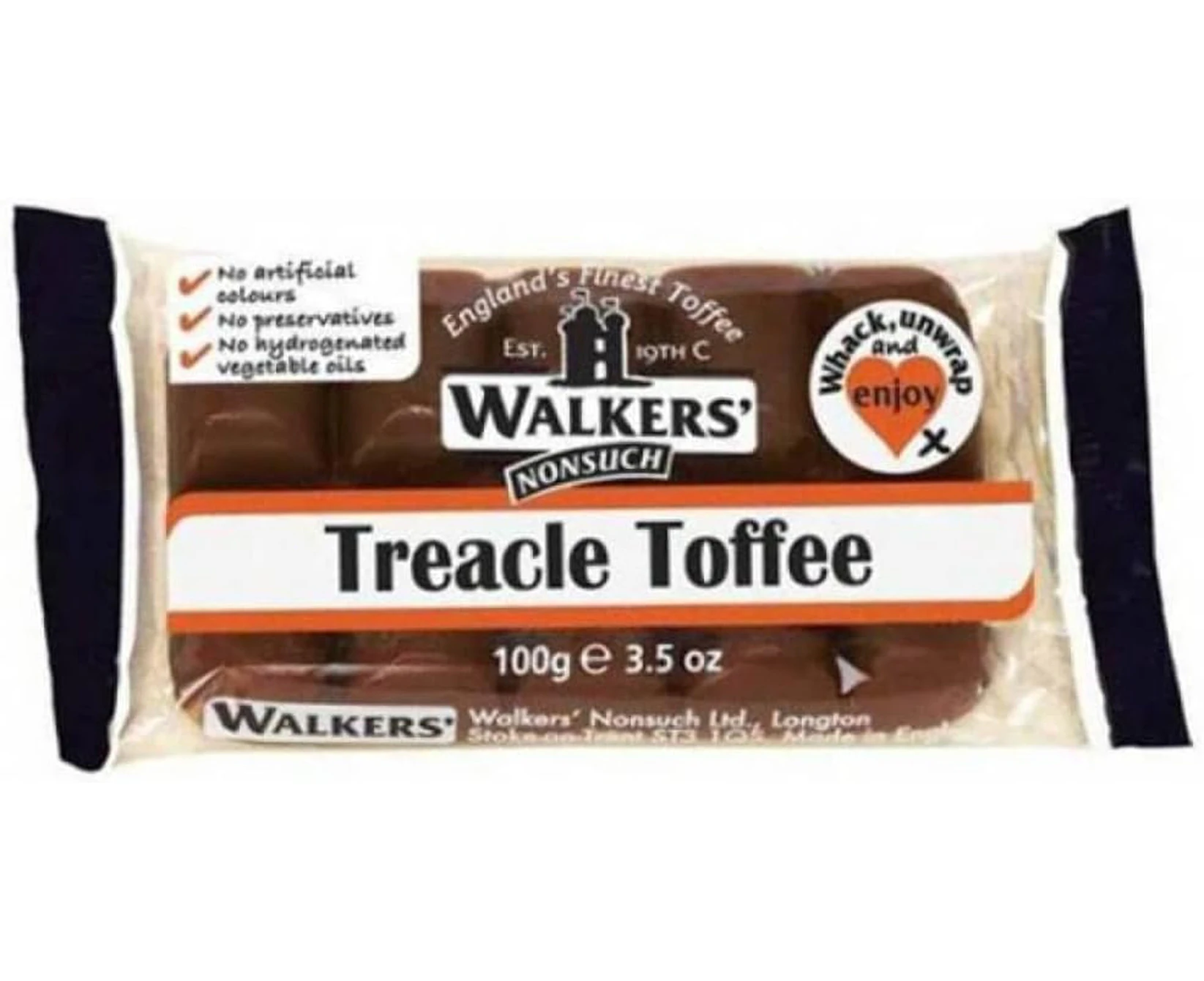 Walkers Nonsuch Treacle Toffee Tray 100 g