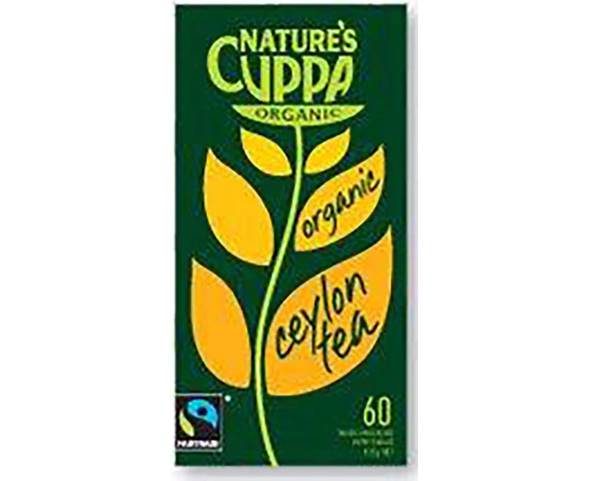 Nature's Cuppa Organic Ceylon Tea 60 Teabags