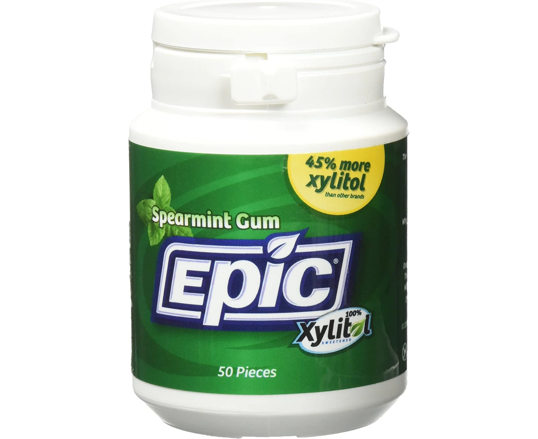 Epic Dental Spearmint Xylitol Gum 50-Pieces