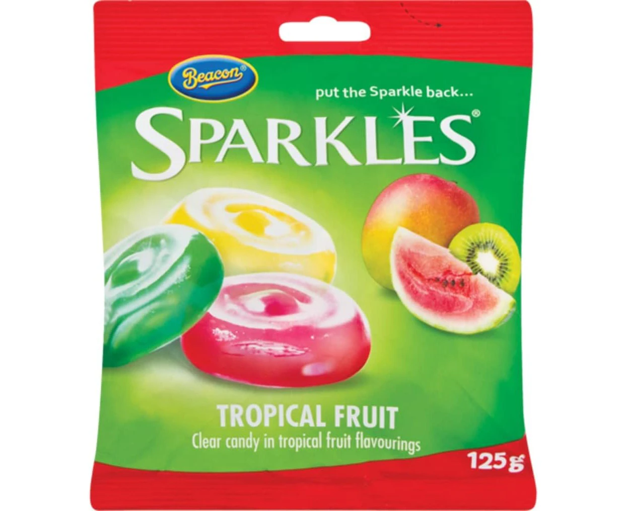 Beacon Sparkles Tropical Fruit Candy 125 g