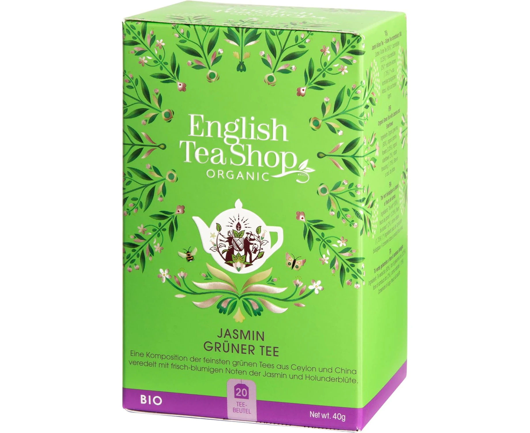 English Tea Shop Organic Jasmine Green 20 Teabags