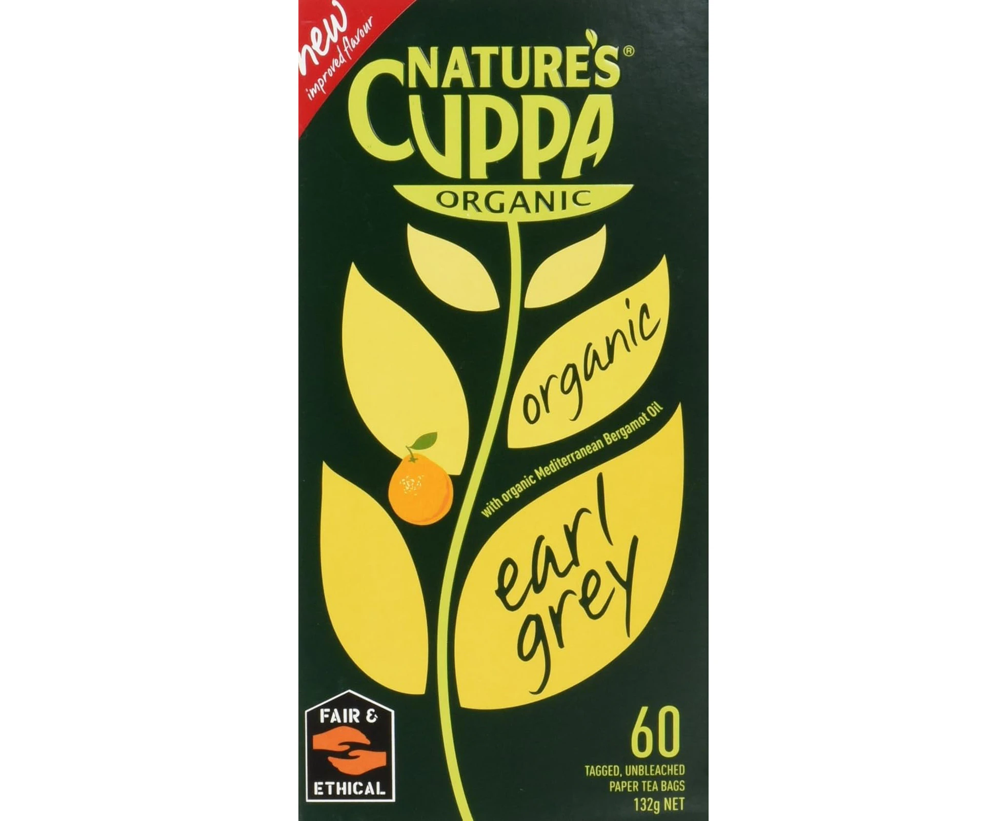 Nature's Cuppa Organic Earl Grey Tea 60 Teabags