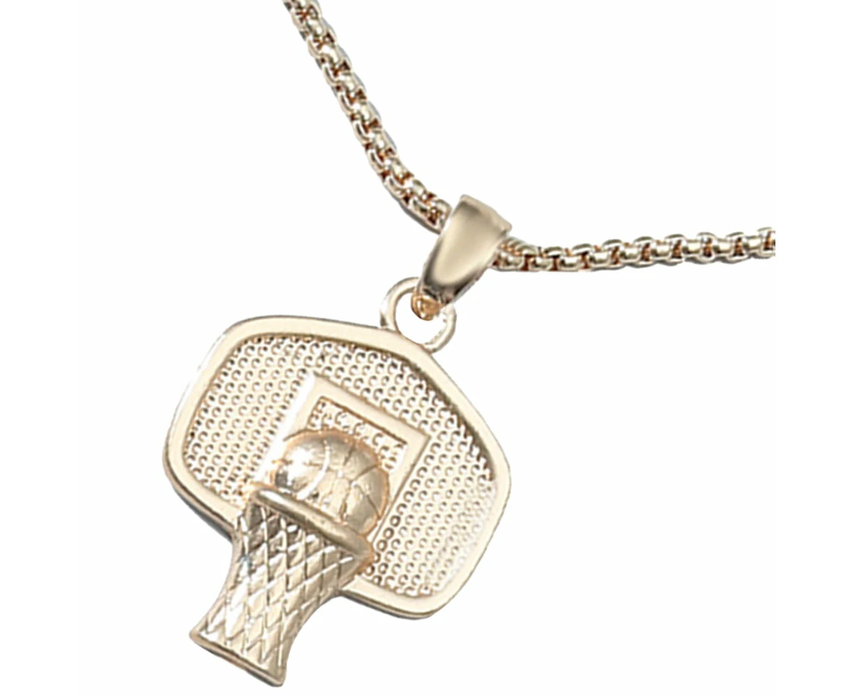 Personalized Necklace Sports Pendant Neck Ornament Basketball Hoop Necklace for Boys