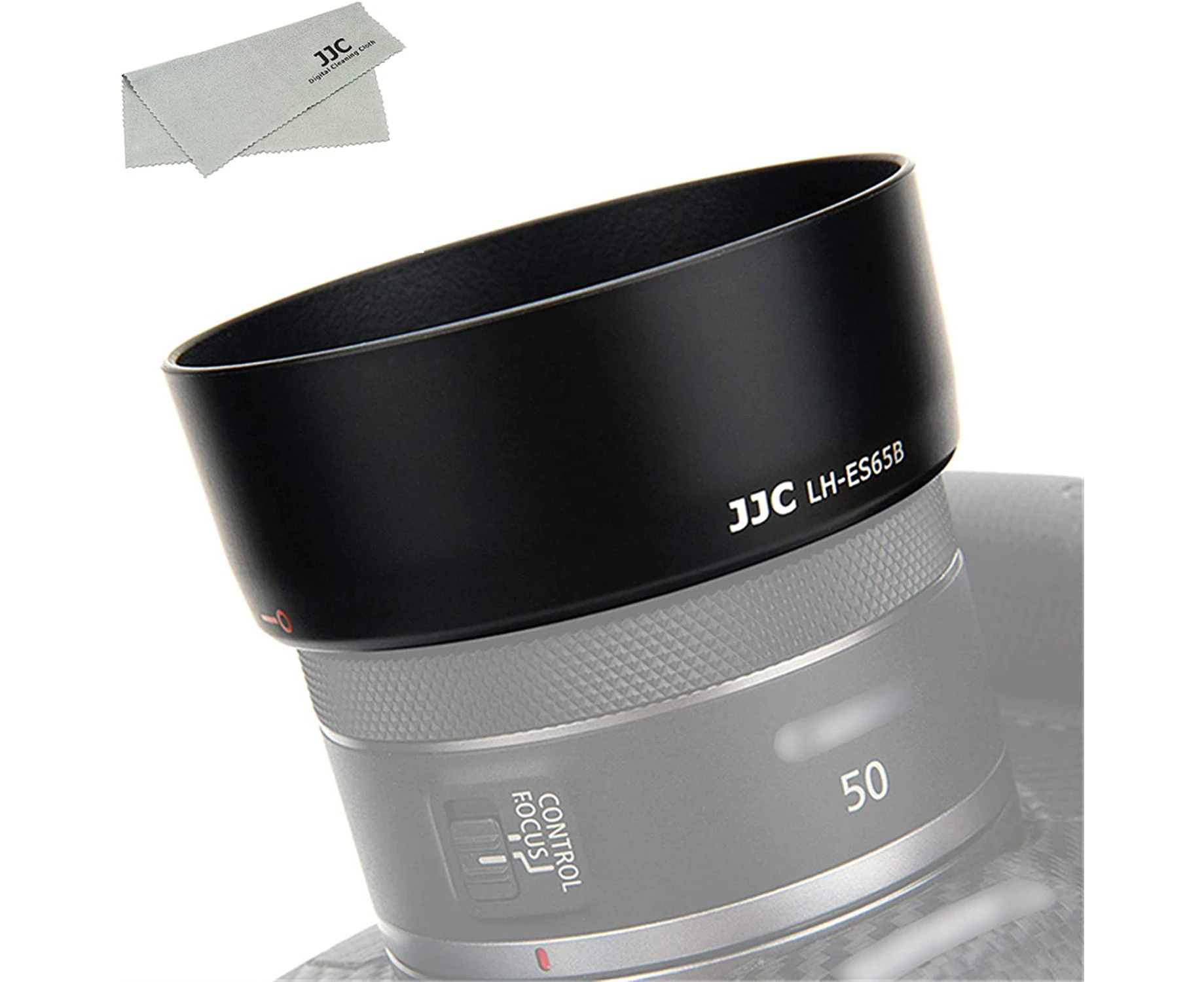 JJC ES-65B Lens Hood Bayonet for Canon RF 50mm F1.8 STM Lens on Canon EOS R5 R6 R RP Camera, Replaces Canon ES-65B Lens Hood