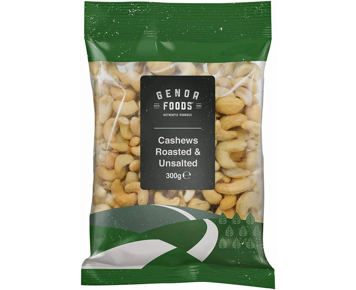 Genoa Foods Cashews Roasted and Unsalted, 300 g, Cashews Roasted and Unsalted