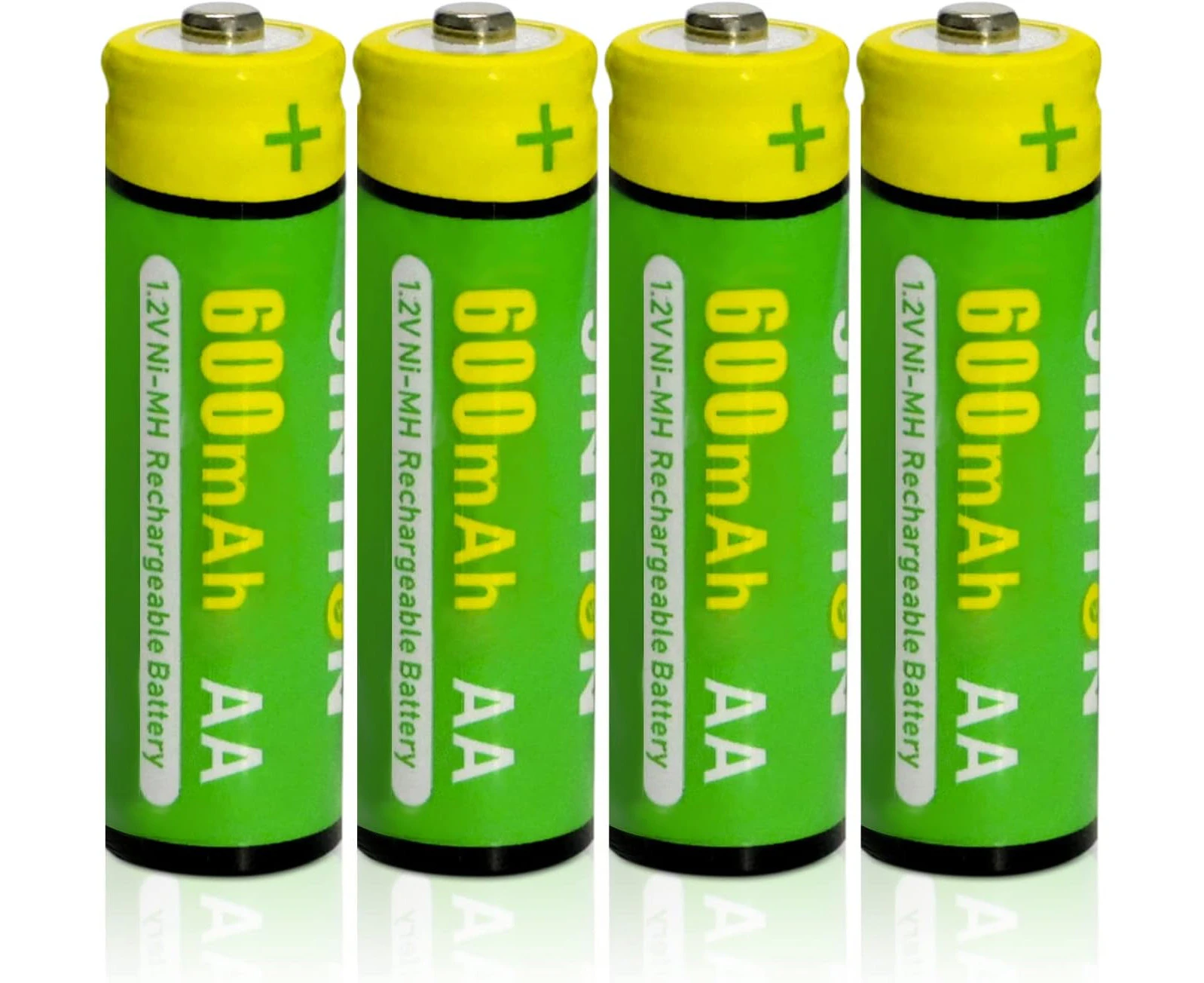 Rechargeable AA Batteries Double A NiMh AA 600mAh 1.2V AA Solar Battery Replace for Solar Garden Lights String Lights Solar Lanterns Replacement(4 Pack)